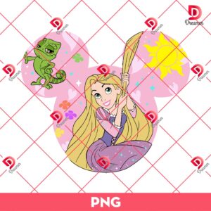 Rapunzel Princess In Disney Mouse Head PNG, Disney Princess PNG