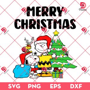 Retro Charlie And Snoopy Christmas SVG PNG, Peanuts Cartoon Merry Xmas SVG PNG