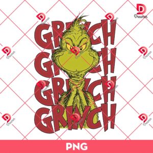 Retro Grinch Christmas PNG, Christmas Design PNG