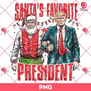 Santas Favorite President PNG, Humorous Trump Christmas PNG