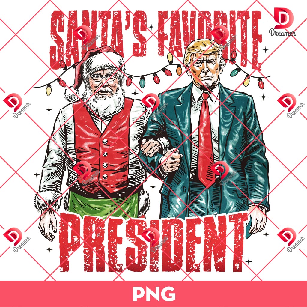 Santas Favorite President PNG, Humorous Trump Christmas PNG 2 Santas Favorite President PNG, Humorous Trump Christmas PNG