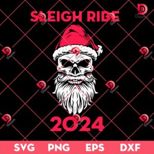 Sleigh Ride 2024 Skull Santa Christmas SVG PNG EPS DXF 7 Sleigh Ride 2024 Skull Santa Christmas SVG PNG EPS DXF