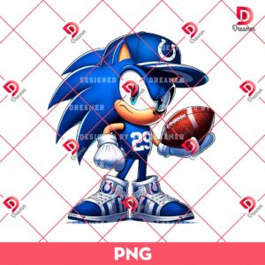 Sonic Indianapolis Colts Football PNG, Sonic NFL Football Team PNG