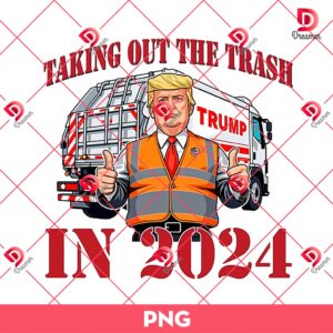 Taking Out The Trash in 2024 PNG, Donald Trump Garbage Truck Patriotic PNG