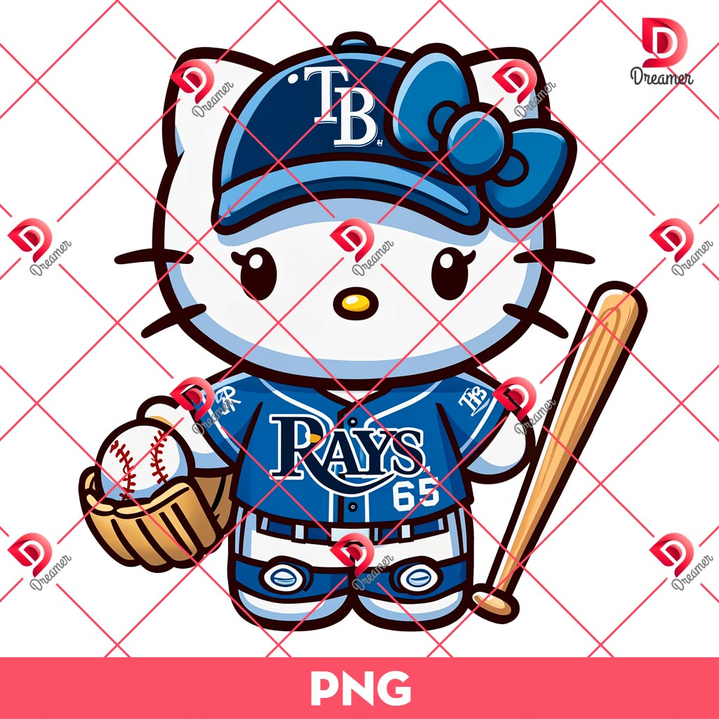 Tampa Bay Rays Baseball Hello Kitty Player PNG, MLB Hello Kitty PNG 1 Tampa Bay Rays Baseball Hello Kitty Player PNG, MLB Hello Kitty PNG