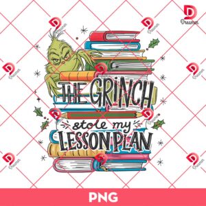 Teacher Christmas PNG, Green Stole My Lesson Plan PNG