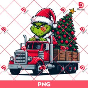 The Grinch Drives A Truck Carrying A Christmas Tree PNG Bundle 6 The Grinch Drives A Truck Carrying A Christmas Tree PNG Bundle 1