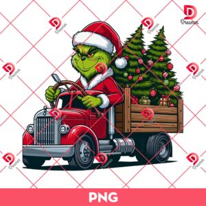 The Grinch Drives A Truck Carrying A Christmas Tree PNG Bundle 9 The Grinch Drives A Truck Carrying A Christmas Tree PNG Bundle