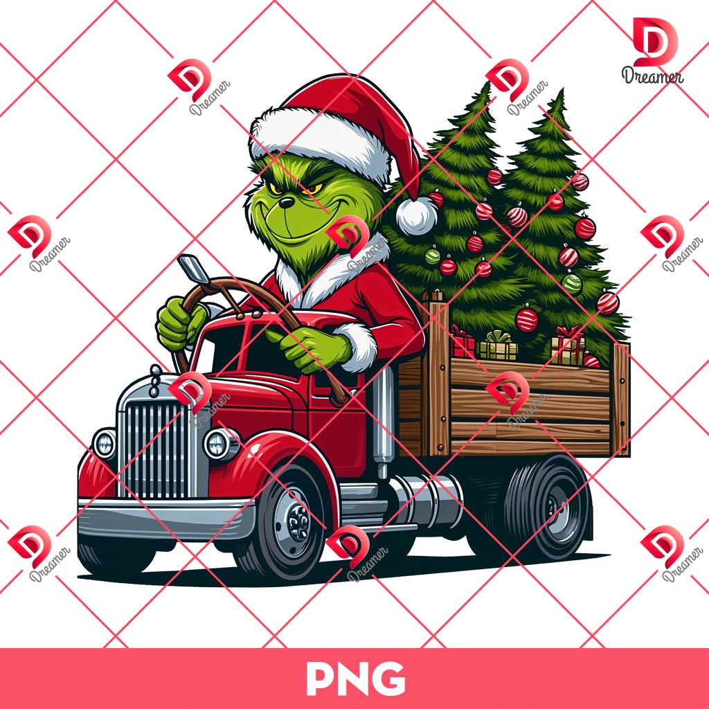 The Grinch Drives A Truck Carrying A Christmas Tree PNG Bundle 5 The Grinch Drives A Truck Carrying A Christmas Tree PNG Bundle