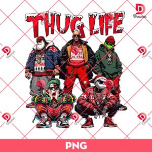 Thug Life Christmas PNG, Christmas Movie Characters PNG