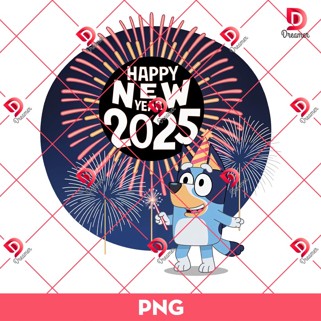 Bluey New Year PNG, Happy New Year 2025 Bluey Heeler Cartoon PNG 1 Bluey New Year PNG, Happy New Year 2025 Bluey Heeler Cartoon PNG