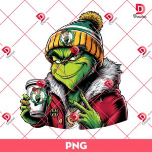 Boston Celtics Grinch PNG, Grinchmas NBA Basketball Celtics Team PNG