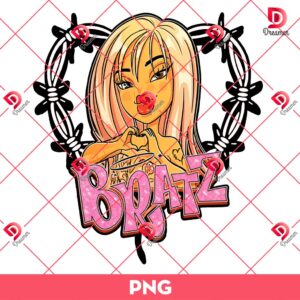 Bratz Karol G In Black Heart Clipart PNG