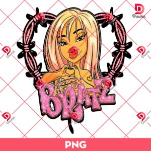 Cute Bratz Cartoon Design PNG