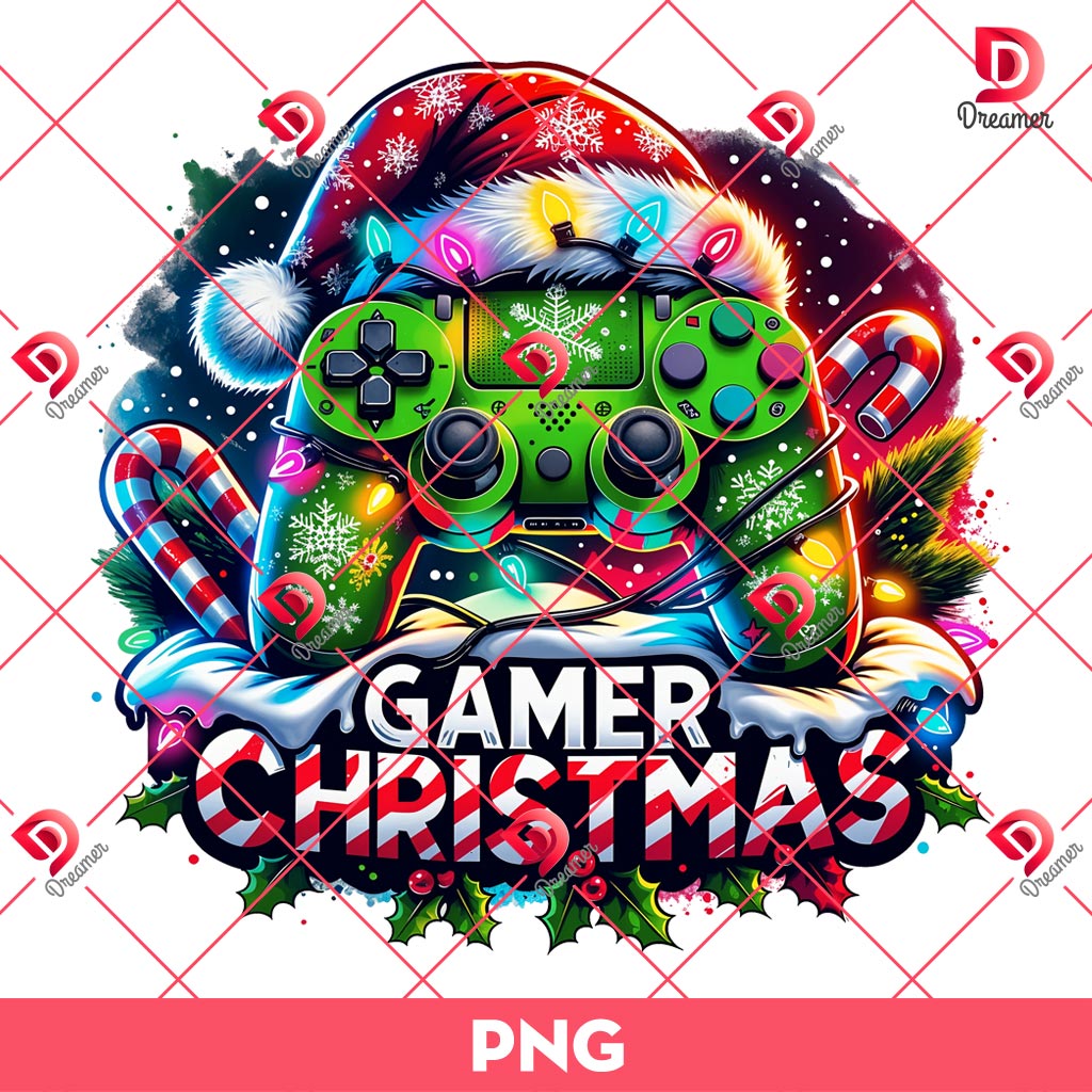 Christmas Game Controller PNG, Gamer Christmas PNG 1 Christmas Game Controller PNG, Gamer Christmas PNG