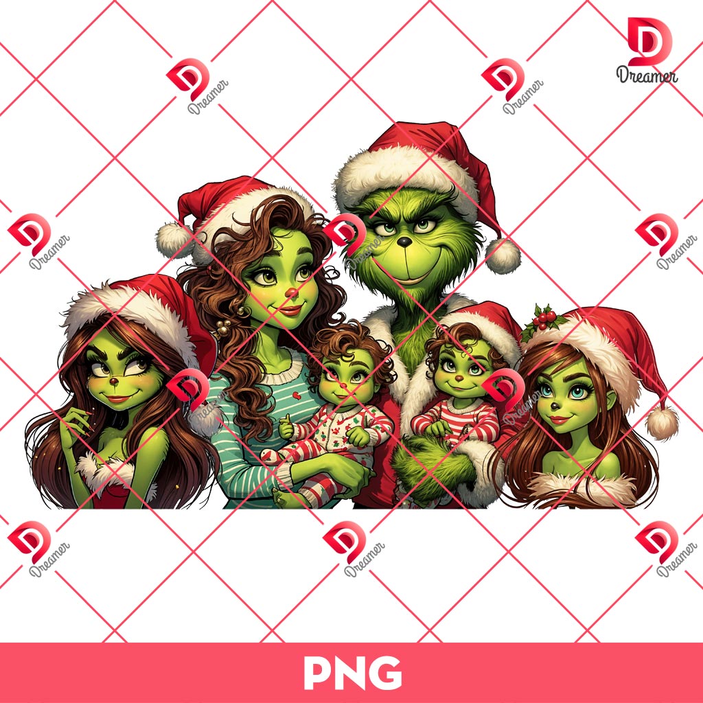 Cute Grinch Family PNG 2 Cute Grinch Family PNG