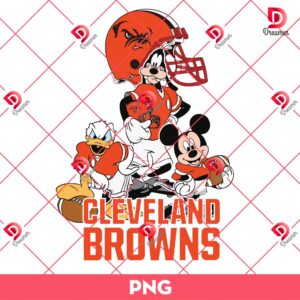 Bundle Cleveland Browns NFL PNG, Football Browns Cartoon Characters Bundle PNG 29 Disney Friends Cleveland Browns PNG, NFL Football Browns Team Mickey Friends PNG
