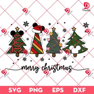 Disney Mouse Friends Christmas Tree SVG PNG, Mickey Friends Christmas SVG PNG EPS DXF