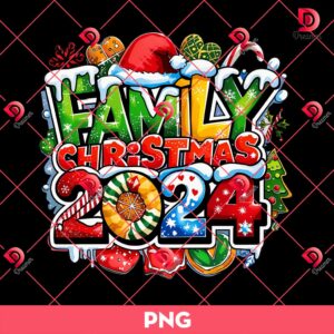 Family Christmas 2024 PNG, Happy Holiday Family 2024 PNG, Making Memories Together PNG