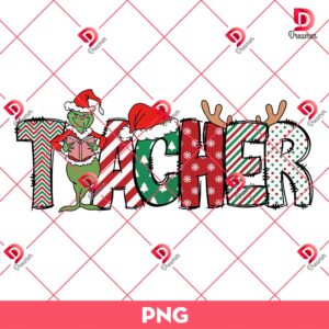 Funny Christmas Shirt Design PNG, Teacher Christmas PNG