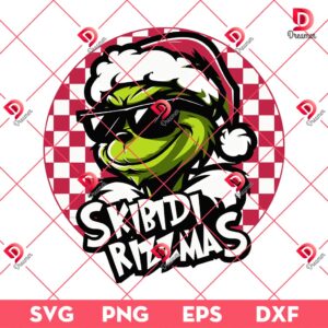 Grinch Santa Rizzmas SVG PNG, Skibidi Rizzmas Christmas Grinch Santa Claus SVG
