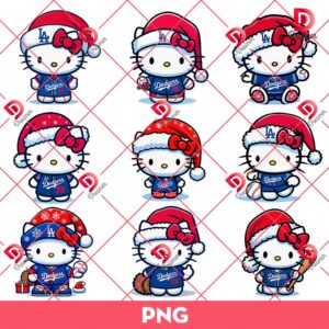 80+ Hello Kitty Los Angeles Dodgers PNG, All Designs LA Dodgers Hello Kitty by SVG Dreamer 139 Hello Kitty LA Dodgers Christmas PNG Bundle