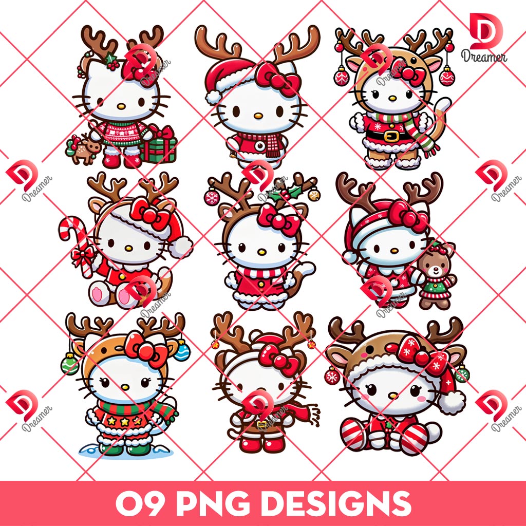 Hello Kitty Reindeer Christmas PNG Bundle, Merry Christmas Hello Kitty PNG Bundle 1 Hello Kitty Reindeer Christmas PNG Bundle, Merry Christmas Hello Kitty PNG Bundle