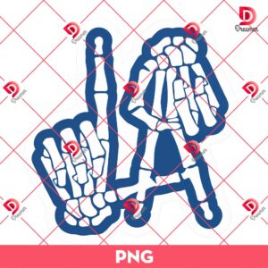 LA Dodgers Skeleton Hands PNG, Logo Dodgers Baseball Hands PNG