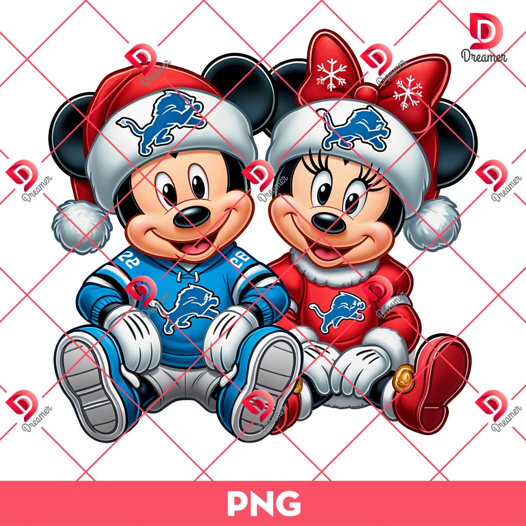 Mickey Minnie Detroit Lions Christmas PNG, Disney Christmas Football Mouse Friends NFL PNG 1 Mickey Minnie Detroit Lions Christmas PNG, Disney Christmas Football Mouse Friends NFL PNG