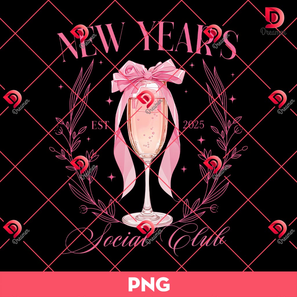 New Year's Social Club PNG, Happy New Year 2025 PNG 2 New Years Social Club PNG Happy New Year PNG