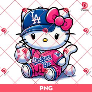 80+ Hello Kitty Los Angeles Dodgers PNG, All Designs LA Dodgers Hello Kitty by SVG Dreamer 134 Pink Dodgers Hello Kitty PNG, Los Dodgers Kitty Baseball PNG