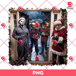 Pink Scary Christmas PNG, Christmas Movie PNG, Horror Christmas PNG