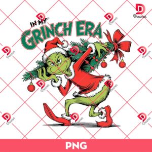 Retro Christmas Cartoon Mean Guy PNG, In My Green Era PNG