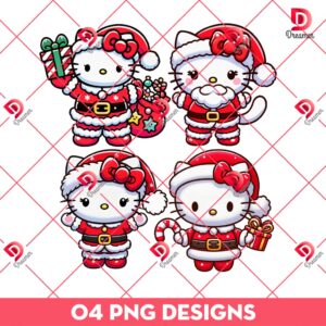 Santa Kitty PNG, Hello Kitty Santa Claus Christmas PNG