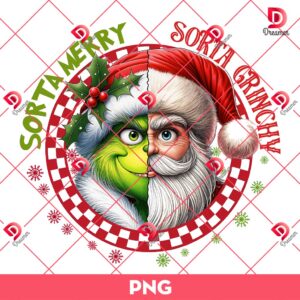 Sorta Merry Sorta Greenchy PNG, Christmas Comedy Movies Friends PNG
