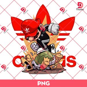 Super Mario Wearing Adidas Fashion PNG, Super Mario Adidas Outfits PNG