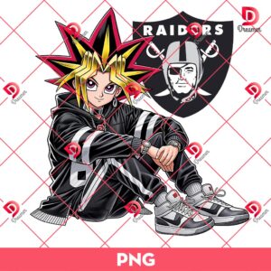 Yugi Oh Raiders Football PNG, Yugi Oh NFL Las Vegas Raiders PNG