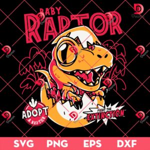 Baby Raptor SVG PNG EPS DXF