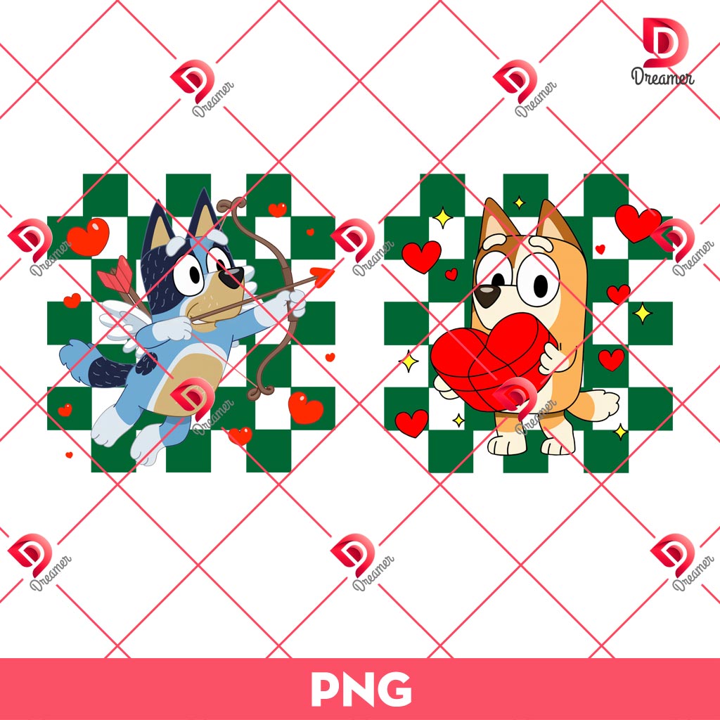 Bluey Bingo Couple Valentine PNG, Bluey Cartoon Valentines Day PNG 1 Bluey Bingo Couple Valentine PNG, Bluey Cartoon Valentines Day PNG