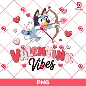 Bluey Valentine Vibes PNG, Bluey Cupid Angel PNG