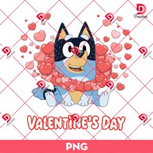 Bluey Valentines Day PNG, Bluey Heart PNG, Bluey Love PNG