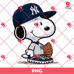 Bundle Snoopy NY Yankees Baseball PNG, Peanuts Cartoon MLB Baseball Yankees PNG Bundle