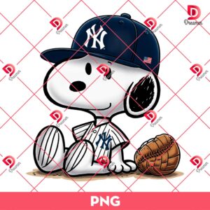 Bundle Snoopy NY Yankees Baseball PNG, Peanuts Cartoon MLB Baseball Yankees PNG Bundle