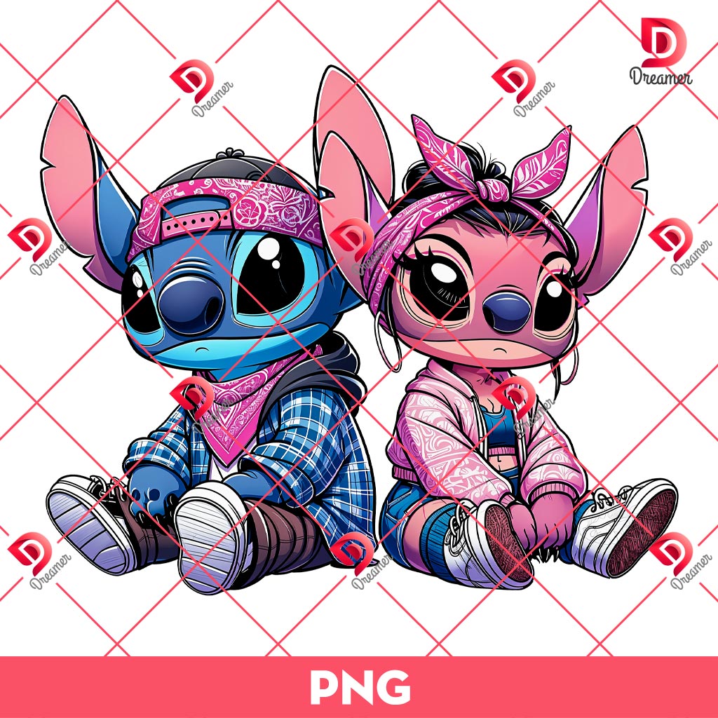 Chicano Couple Stitch PNG, Stitch Valentines PNG 1 Chicano Couple Stitch PNG, Stitch Valentines PNG
