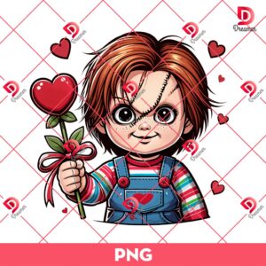 Chucky Valentines Day PNG, Horror Character Valentine PNG, Chucky Love PNG
