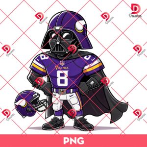 Bundle Minnesota Vikings NFL PNG, Football Vikings Cartoon Characters Bundle PNG 38 Darth Vader Minniesota Vikings PNG, Star Wars Character NFL Football Vikings Player PNG