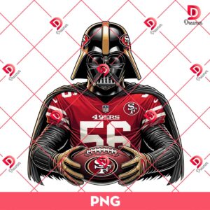 Darth Vader Wearing 49ers Uniforms PNG, Star Wars Character NFL Football San Francisco 49ers PNG