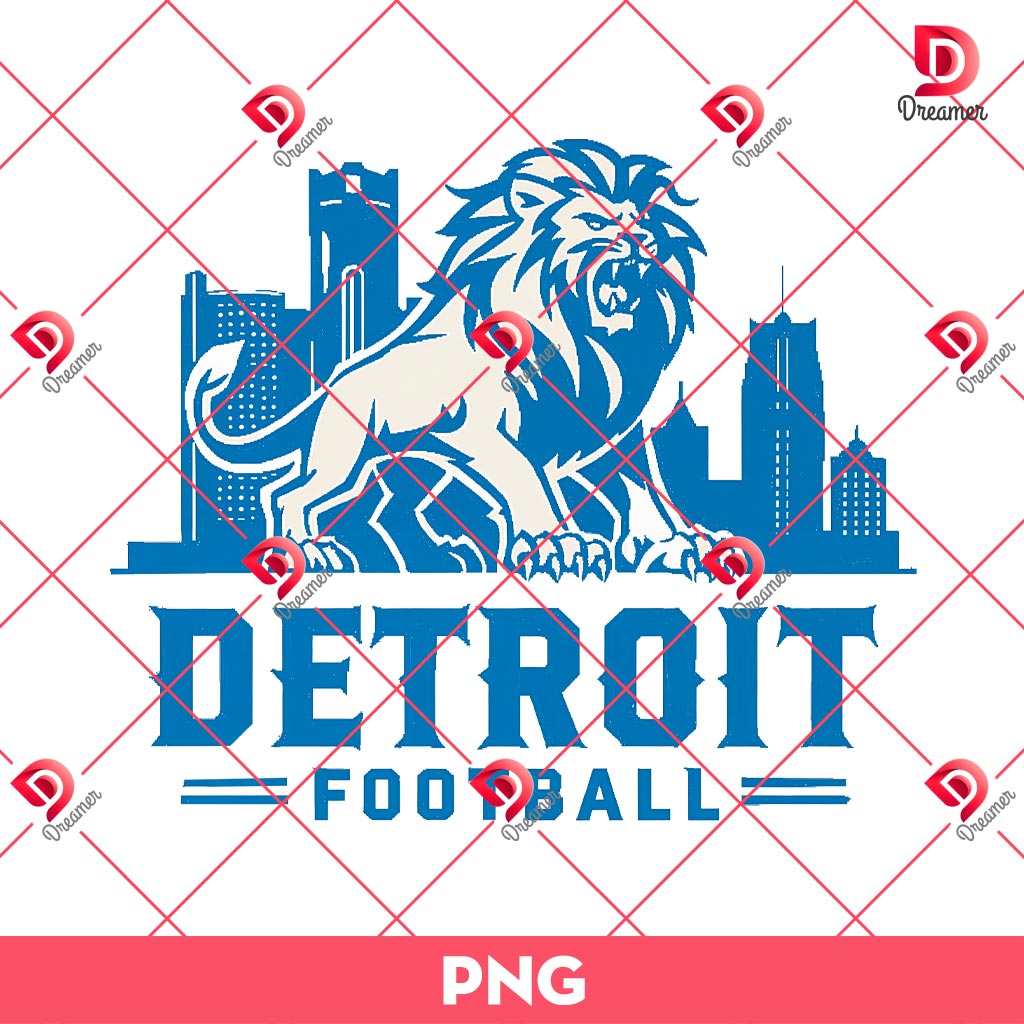 Detroit Football Sports Design PNG 2 Detroit Football Sports Design PNG