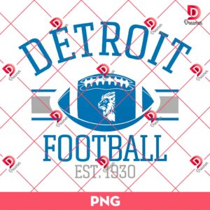 Detroit Football Sports PNG, Football Design PNG