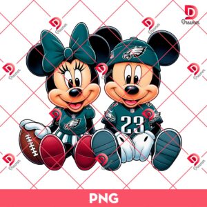 Bundle Philadelphia Eagles PNG Design, NFL Eagles Football Characters PNG Bundle 181 Disney Couple Football Philadelphia Eagles PNG, Mickey Minnie Eagles NFL PNG
